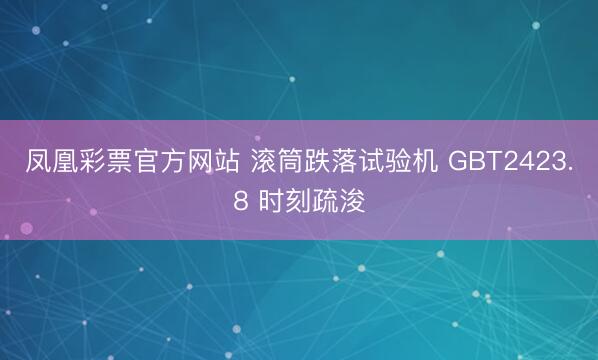 凤凰彩票官方网站 滚筒跌落试验机 GBT2423.8 时刻疏浚