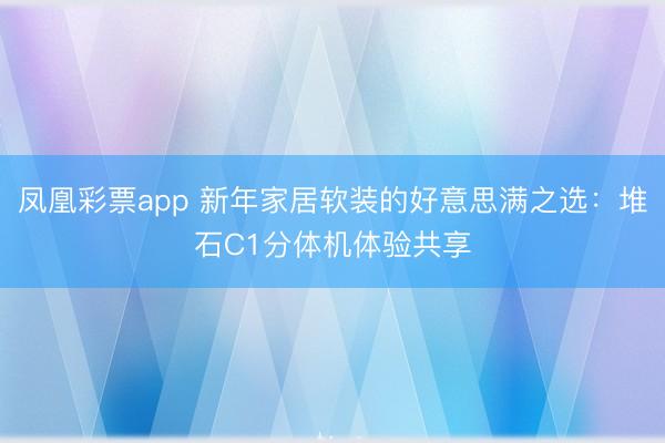 凤凰彩票app 新年家居软装的好意思满之选：堆石C1分体机体验共享
