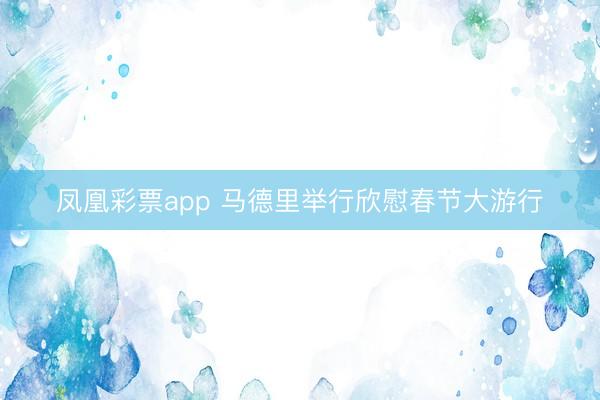 凤凰彩票app 马德里举行欣慰春节大游行