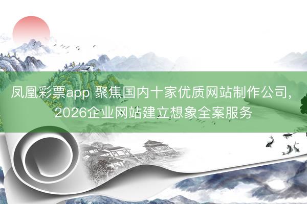 凤凰彩票app 聚焦国内十家优质网站制作公司, 2026企业网站建立想象全案服务
