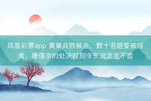 凤凰彩票app 黄巢兵败被杀，数十名姬妾被俘虏，唐僖宗的处决时刻令东说念主不齿