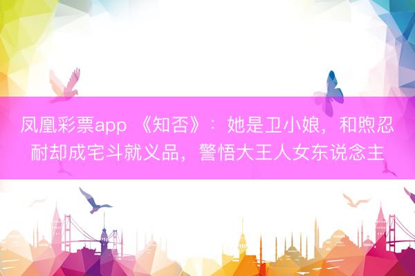 凤凰彩票app 《知否》：她是卫小娘，和煦忍耐却成宅斗就义品，警悟大王人女东说念主