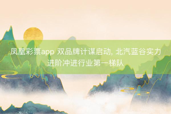 凤凰彩票app 双品牌计谋启动， 北汽蓝谷实力进阶冲进行业第一梯队