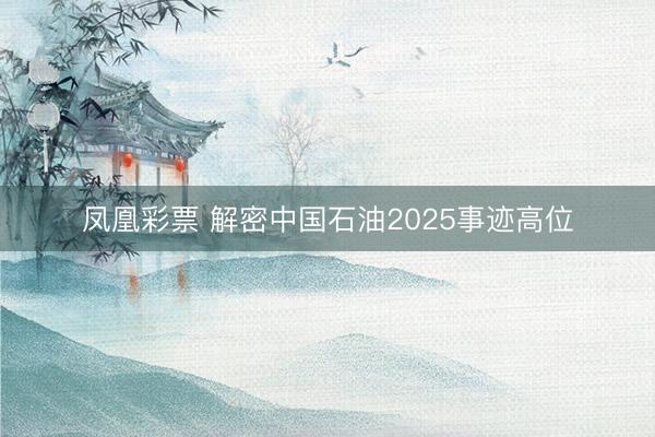 凤凰彩票 解密中国石油2025事迹高位