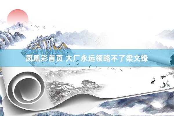 凤凰彩首页 大厂永远领略不了梁文锋