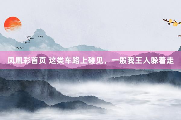 凤凰彩首页 这类车路上碰见，一般我王人躲着走