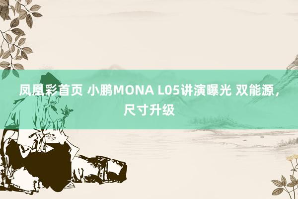 凤凰彩首页 小鹏MONA L05讲演曝光 双能源，尺寸升级