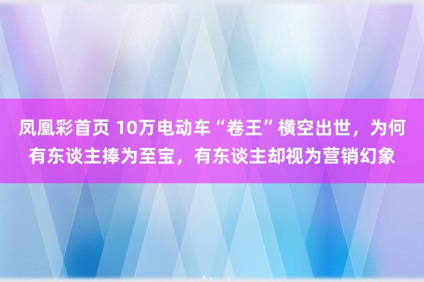 凤凰彩首页 10万电动车“卷王”横空出世，为何有东谈主捧为至宝，有东谈主却视为营销幻象