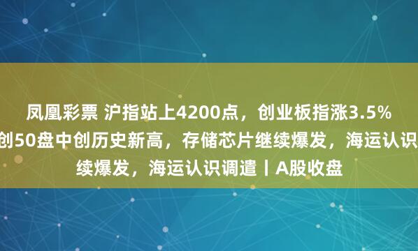 凤凰彩票 沪指站上4200点，创业板指涨3.5%破3900点，科创50盘中创历史新高，存储芯片继续爆发，海运认识调遣丨A股收盘