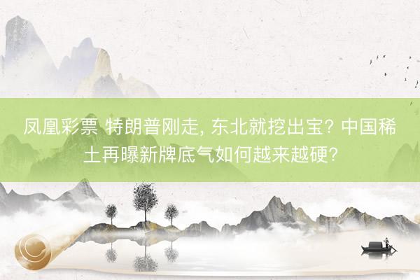 凤凰彩票 特朗普刚走， 东北就挖出宝? 中国稀土再曝新牌底气如何越来越硬?
