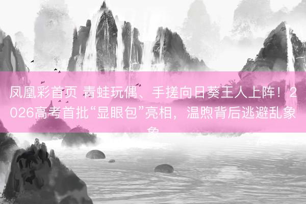 凤凰彩首页 青蛙玩偶、手搓向日葵王人上阵！2026高考首批“显眼包”亮相，温煦背后逃避乱象
